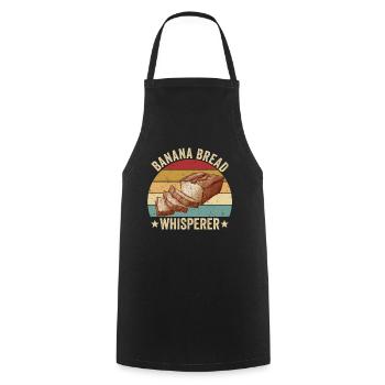 Funny bread baker - Cooking Apron - black - Front - AI Model Male 185 dark (185cm)