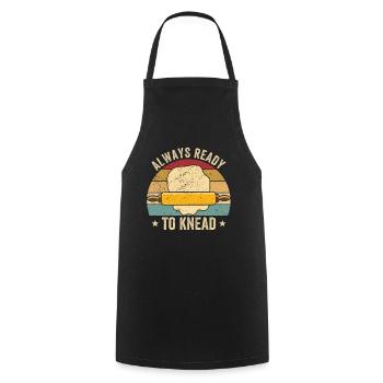Funny bread baker - Cooking Apron - black - Front - AI Model Male 185 dark (185cm)