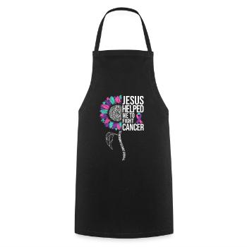 Thyriode Cancer Awareness Tournesol - Tablier de cuisine - noir - Devant - AI Model Male 185 dark (185cm)
