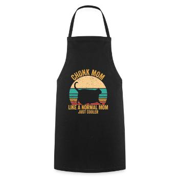 Chonk Meme Cat - Cooking Apron - black - Front - AI Model Male 185 dark (185cm)