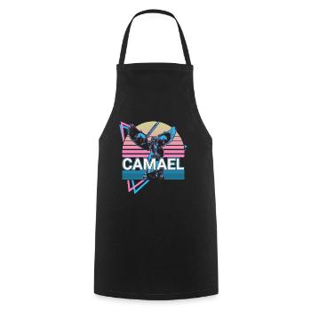 Camael Erzengel Khamuel Retro - Kochschürze - Schwarz - Vorne - AI Model Male 185 dark (185cm)
