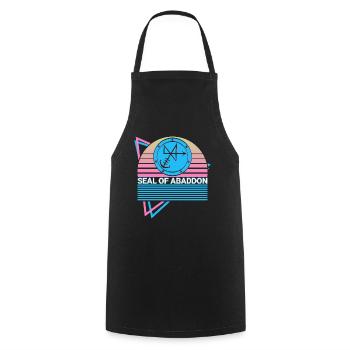 Seal of Abaddon Sigil Retro - Cooking Apron - black - Front - AI Model Male 185 dark (185cm)