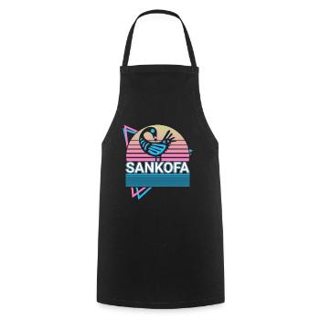 Sankofa Aus der Vergangenheit lernen Westafrika Ad - Kochschürze - Schwarz - Vorne - AI Model Male 185 dark (185cm)