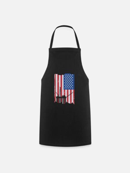Offshore Life USA Drapeau - Tablier de cuisine - noir