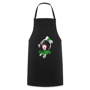 Afro Girl Demiromantic Black Story Melanin - Cooking Apron - black - Front - AI Model Male 185 dark (185cm)
