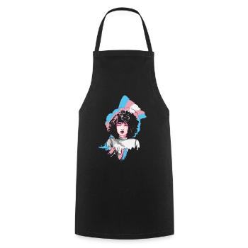 Afro Girl Transgender Flag Black History M - Cooking Apron - black - Front - AI Model Male 185 dark (185cm)