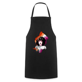 Afro Girl Gay Lesbian Flag Black History Melanin B - Tablier de cuisine - noir - Devant - AI Model Male 185 dark (185cm)
