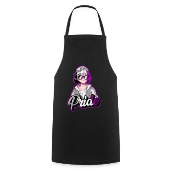 Asexual Pride Japonais Cool Anime Girl Asexu - Tablier de cuisine - noir - Devant - AI Model Male 185 dark (185cm)