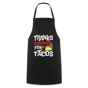 Funny Quetzalcoatl Tacos Aztec Serpent Dan - Cooking Apron - black - Front - AI Model Male 185 dark (185cm)