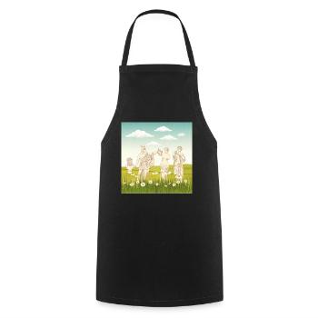 Bloomcore Esthétique Statue grecque Flowercor - Tablier de cuisine - noir - Devant - AI Model Male 185 dark (185cm)