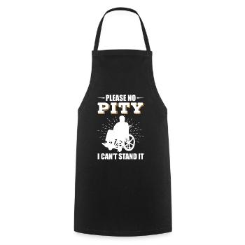 Funny Spinal Cord Injury Wheelchair Cross-Section - Cooking Apron - black - Front - AI Model Male 185 dark (185cm)