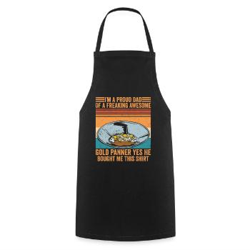 Funny Gold Panners Gold Seekers Gold Diggers Excavators - Cooking Apron - black - Front - AI Model Male 185 dark (185cm)