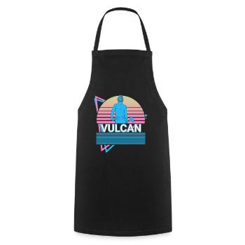 Volcano God of fire and blacksmith Roman M - Cooking Apron - black - Front - AI Model Male 185 dark (185cm)