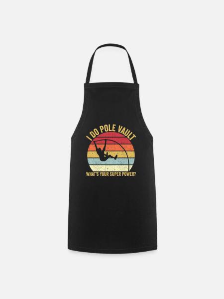 Fun Pole Vault Pole Vault - Cooking Apron - black
