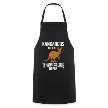 Les kangourous drôles ne sont que des cerfs Tyrannosaurus - Tablier de cuisine - noir - Devant - AI Model Male 185 dark (185cm)