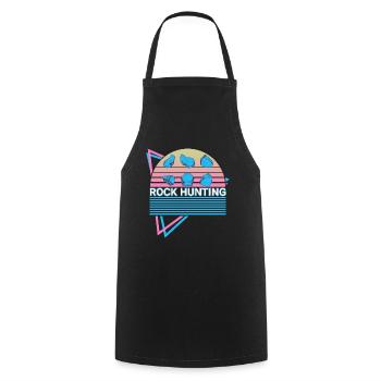Rock Hunting Rock Hunter Retro - Cooking Apron - black - Front - AI Model Male 185 dark (185cm)