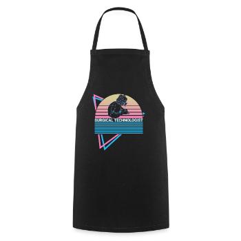 Surgical Technologist Retro - Cooking Apron - black - Front - AI Model Male 185 dark (185cm)