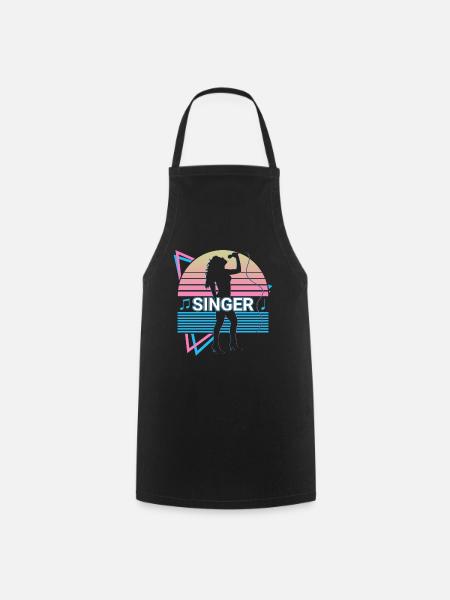 Sängerin Gesang Retro - Kochschürze - Schwarz