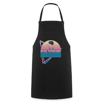Psychologue scolaire Psychologie scolaire Rétro - Tablier de cuisine - noir - Devant - AI Model Male 185 dark (185cm)