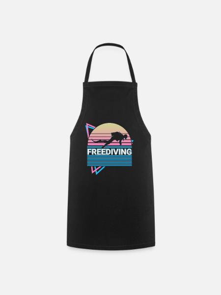 Freediving Freediver Retro - Cooking Apron - black
