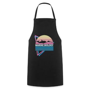 Marine Biology Retro - Cooking Apron - black - Front - AI Model Male 185 dark (185cm)