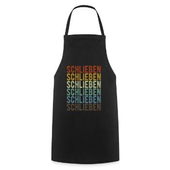 Schlieben City Retro Vintage - Cooking Apron - black - Front - AI Model Male 185 dark (185cm)