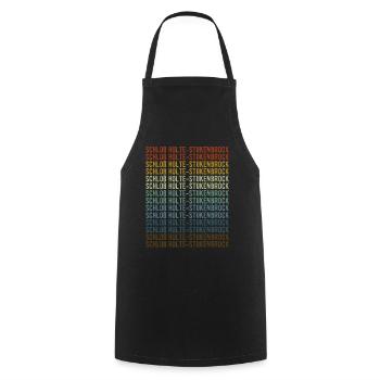 Schloß Holte-Stukenbrock Stadt Retro Vintage - Cooking Apron - black - Front - AI Model Male 185 dark (185cm)