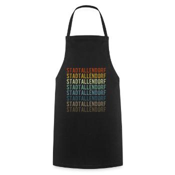 Stadtallendorf City Retro Vintage - Tablier de cuisine - noir - Devant - AI Model Male 185 dark (185cm)