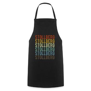 Stollberg City Retro Vintage - Cooking Apron - black - Front - AI Model Male 185 dark (185cm)