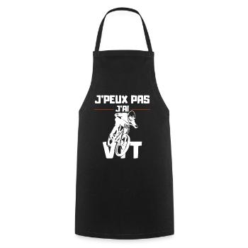 J'Peux pas j'ai VTT - Tablier de cuisine - noir - Devant - AI Model Male 185 dark (185cm)