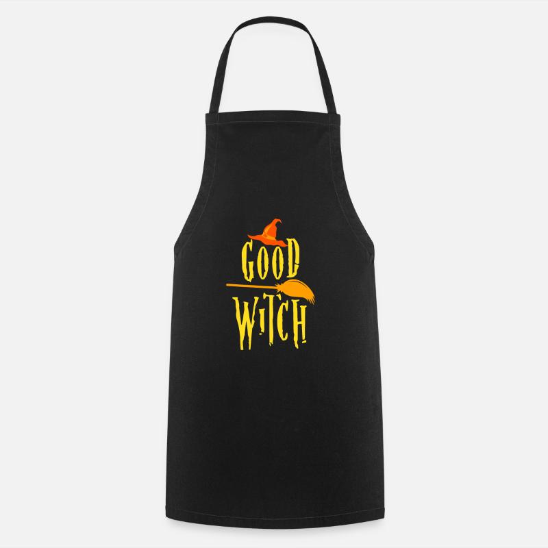 Good Witch - Gift Funny Halloween Witch - Cooking Apron - black