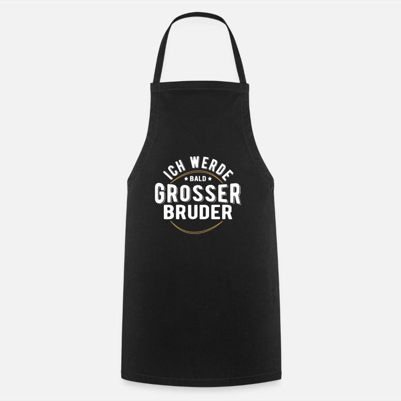 big brother pacifier gift pregnancy - Cooking Apron - black