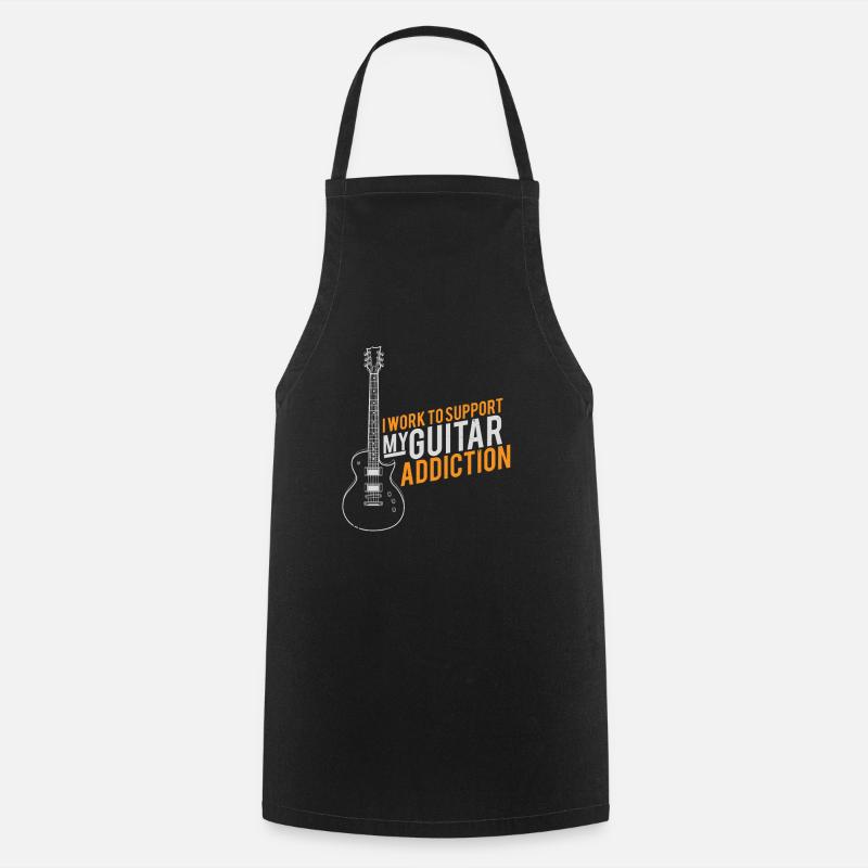 guitariste - Tablier de cuisine - noir