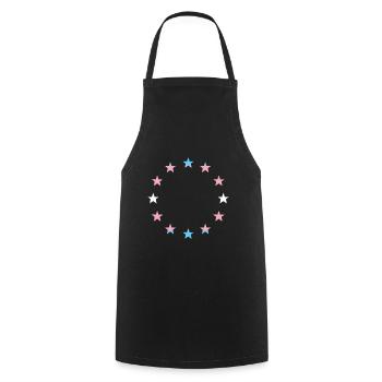 Drapeau europe drapeau arc-en-ciel transgenre - Tablier de cuisine - noir - Devant - AI Model Male 185 dark (185cm)
