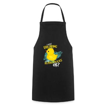 Rubber Duck - Cooking Apron - black - Front - AI Model Male 185 dark (185cm)