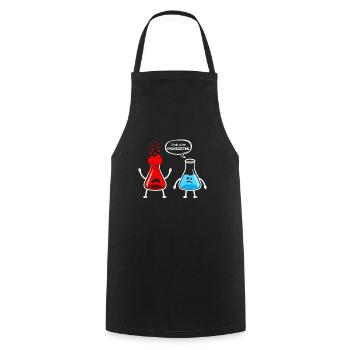 Chemises de chimie pun pour science nerd - Tablier de cuisine - noir - Devant - AI Model Male 185 dark (185cm)