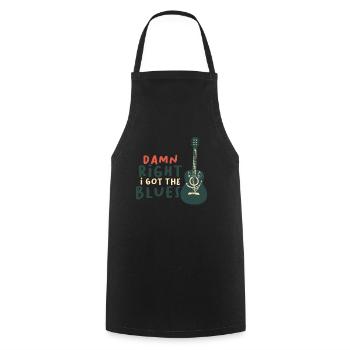 musique blues cadeau idée cadeau cadeau jazz guitare - Tablier de cuisine - noir - Devant - AI Model Male 185 dark (185cm)