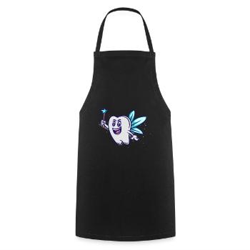 Fée des dents - Tablier de cuisine - noir - Devant - AI Model Male 185 dark (185cm)