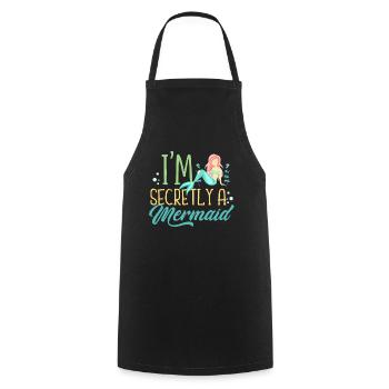 Sirène - Tablier de cuisine - noir - Devant - AI Model Male 185 dark (185cm)