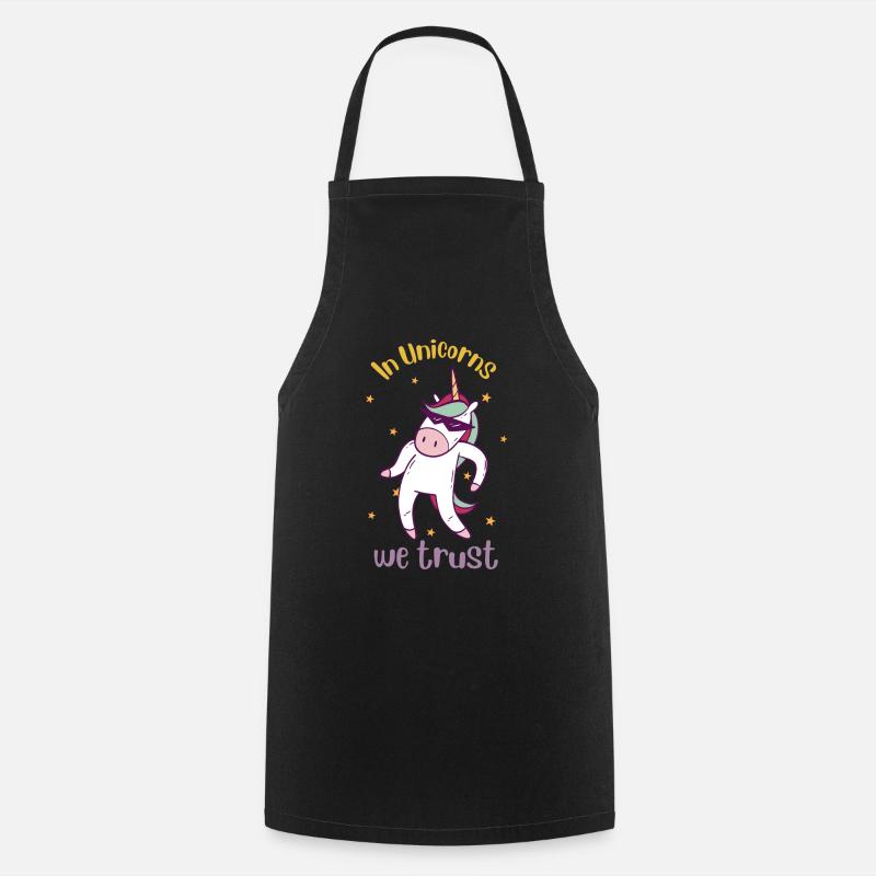 unicorn - Cooking Apron - black