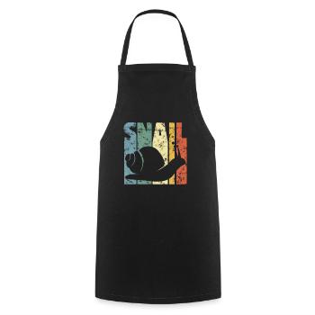 Cute snail shell snail gift - Cooking Apron - black - Front - AI Model Male 185 dark (185cm)
