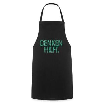 Denken Hilft - Kochschürze - Schwarz - Vorne - AI Model Male 185 dark (185cm)