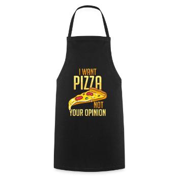 Pizza - Tablier de cuisine - noir - Devant - AI Model Male 185 dark (185cm)
