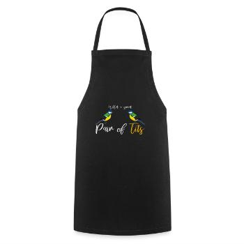 Des oiseaux - Tablier de cuisine - noir - Devant - AI Model Male 185 dark (185cm)