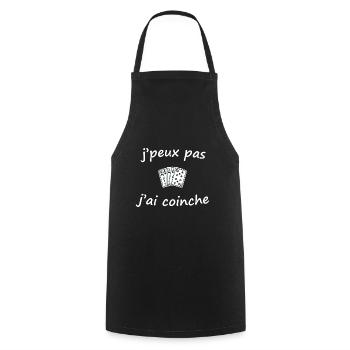jeu de carte jeux de carte jeu de belote coinche - Tablier de cuisine - noir - Devant - AI Model Male 185 dark (185cm)