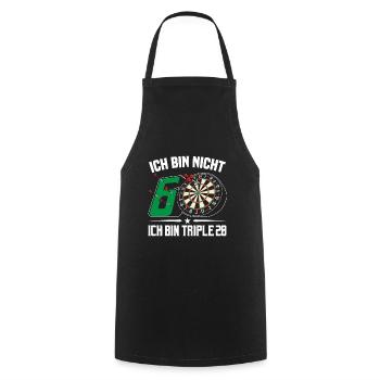 60. Geburtstag Darts Geschenk 60 Ehrentag Männer - Kochschürze - Schwarz - Vorne - AI Model Male 185 dark (185cm)