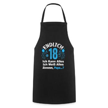 18 Geburtstag Junge Geschenk lustig 18. Ehrentag - Kochschürze - Schwarz - Vorne - AI Model Male 185 dark (185cm)