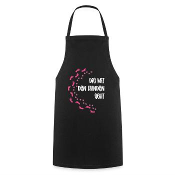 lustige Hunde Gassi Spruch Hundeliebhaber Geschenk - Kochschürze - Schwarz - Vorne - AI Model Male 185 dark (185cm)