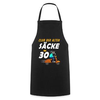 30. Geburtstag Geschenk für Männer 30. Ehrentag - Kochschürze - Schwarz - Vorne - AI Model Male 185 dark (185cm)