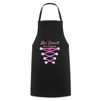 Damen Dirndl Ersatz Trachten Ersatz Bluse Kirmes - Kochschürze - Schwarz - Vorne - AI Model Male 185 dark (185cm)